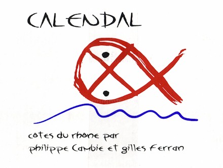 Etiket Calendal Côtes du Rhône
